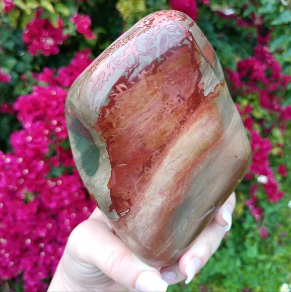 Polychrome Jasper free-standing polished specimen high quality statement piece - Picture 2 of 2